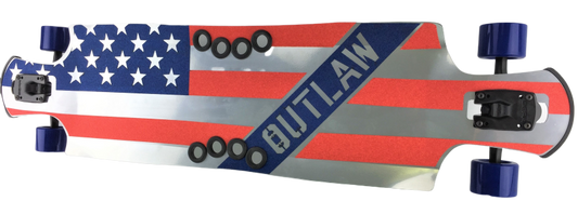 OutLaw American Flag Longboard Skateboard 42"