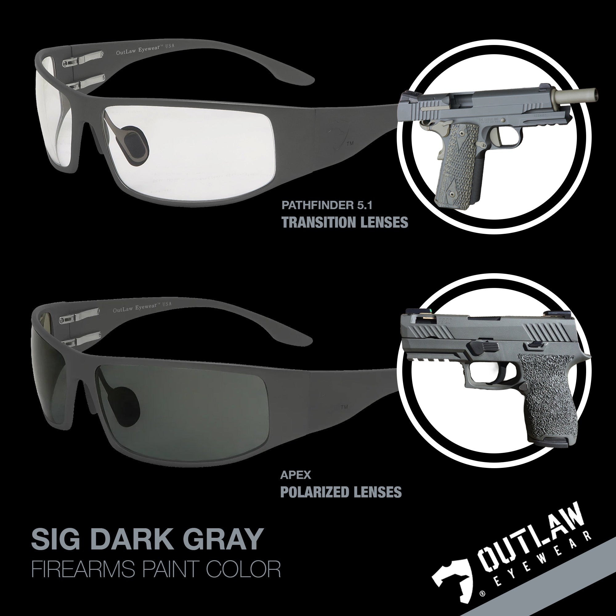 Fugitive TAC Sig Gray / Pathfinder 5.1 Transition - ANSI Z87.1