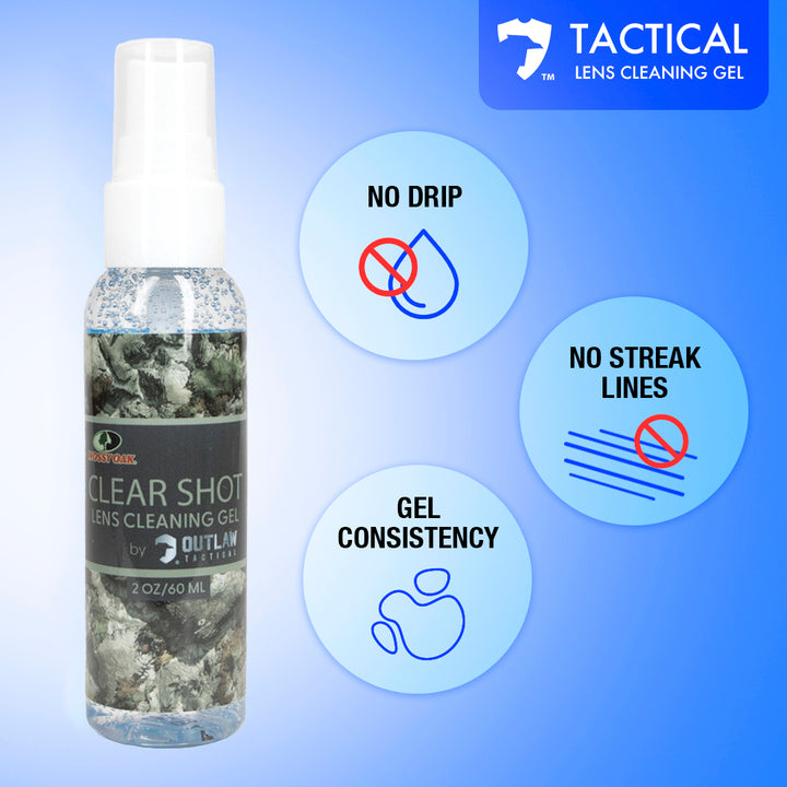 Mossy Oak ClearShot 2 Oz. Lens Cleaner Spray & Microfiber Cleaning Cloth