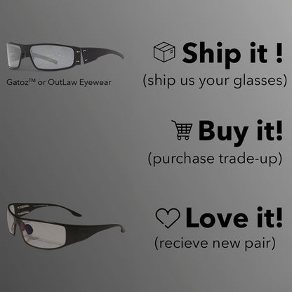 Trade-Up: Fugitive TAC Version 2.5 Military Sunglass - Black Frame with Pathfinder 5.0 Transition Lenses