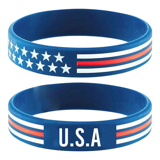 American Flag Rubber Wristband