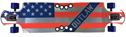 OutLaw American Flag Longboard Skateboard 42"
