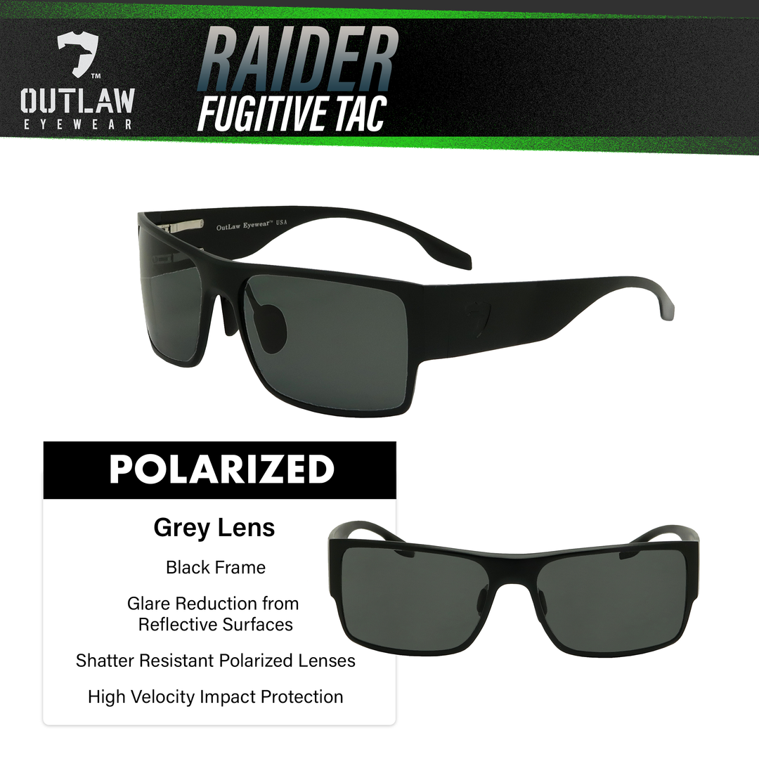 Raider TAC Black / Polarized - OUTLAW EYEWEAR – OutLaw Eyewear