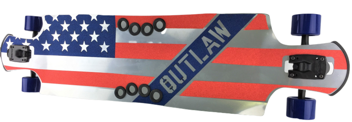 OutLaw American Flag Longboard Skateboard 42"