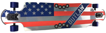 OutLaw American Flag Longboard Skateboard 42"