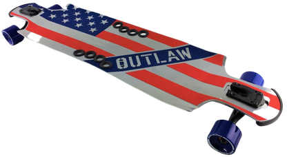 OutLaw American Flag Longboard Skateboard 42"