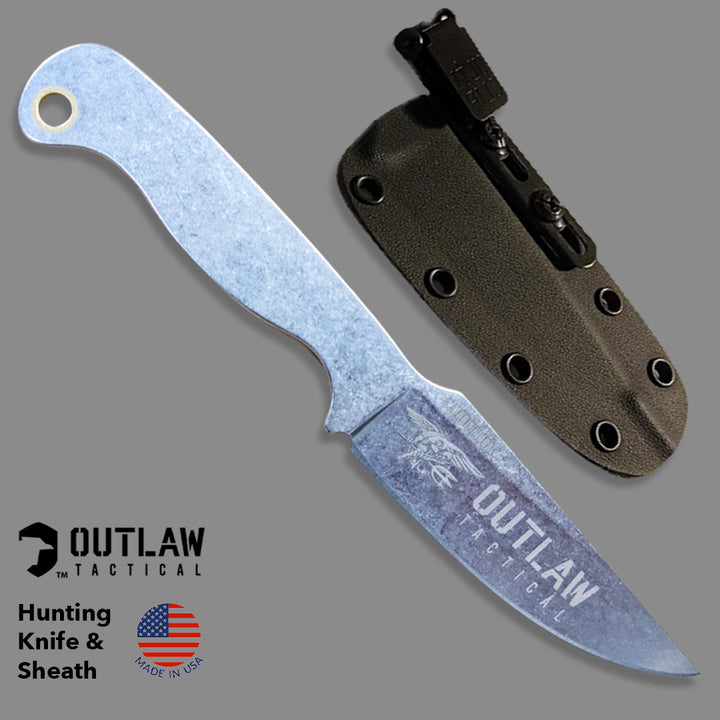 Hunting Knife Stainless Steel with Sheath (Black Wrap)